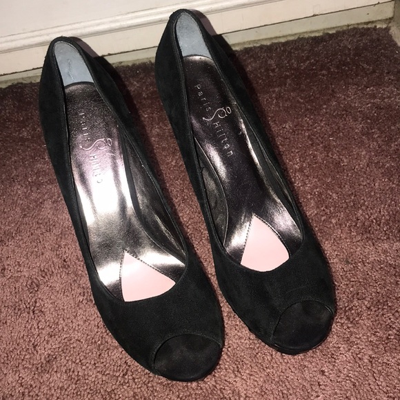Black peep toe heels - Picture 2 of 5